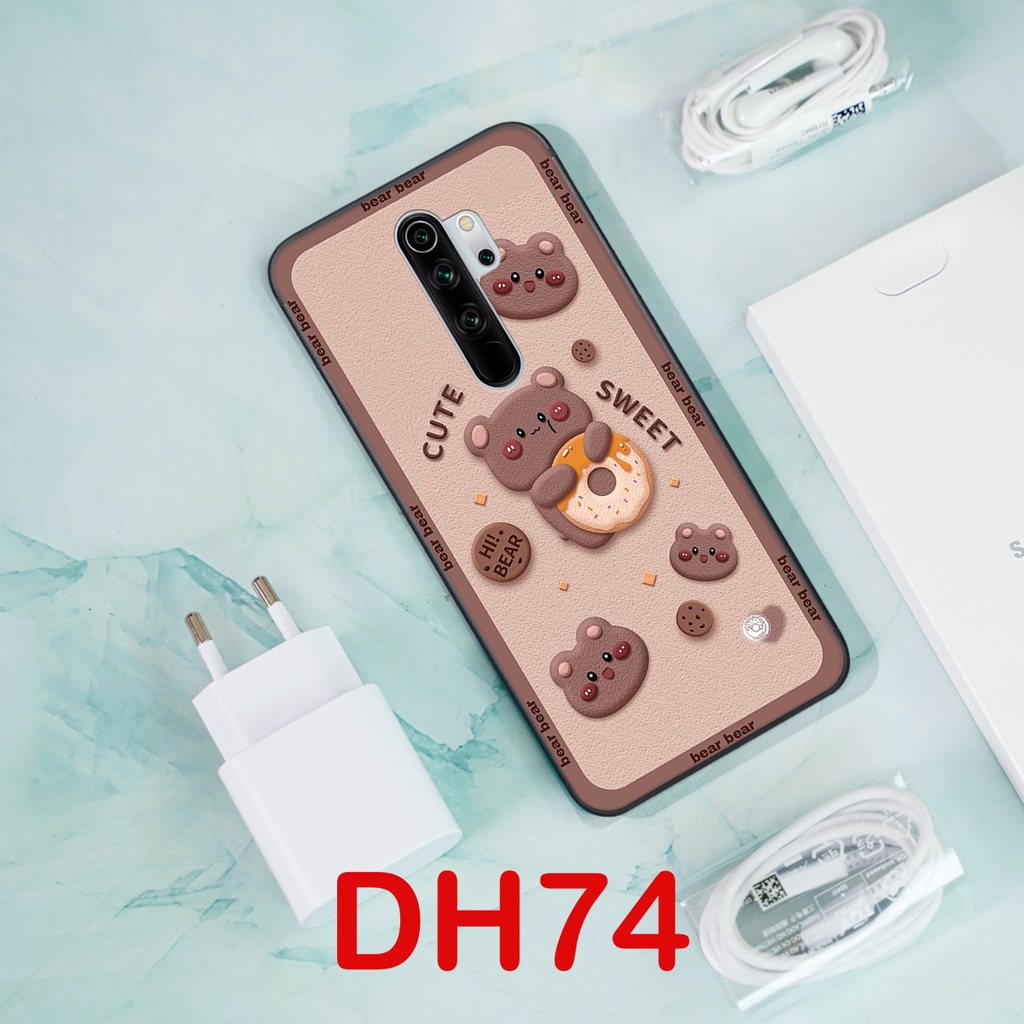 Ốp lưng Xiaomi REDMI NOTE 8 PRO  in hình 3D gấu mới nhất - sang - chảnh - ĐẸP- BỀN