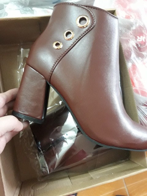 Giày Bốt nữ da khuy tròn (ảnh thật) | BigBuy360 - bigbuy360.vn