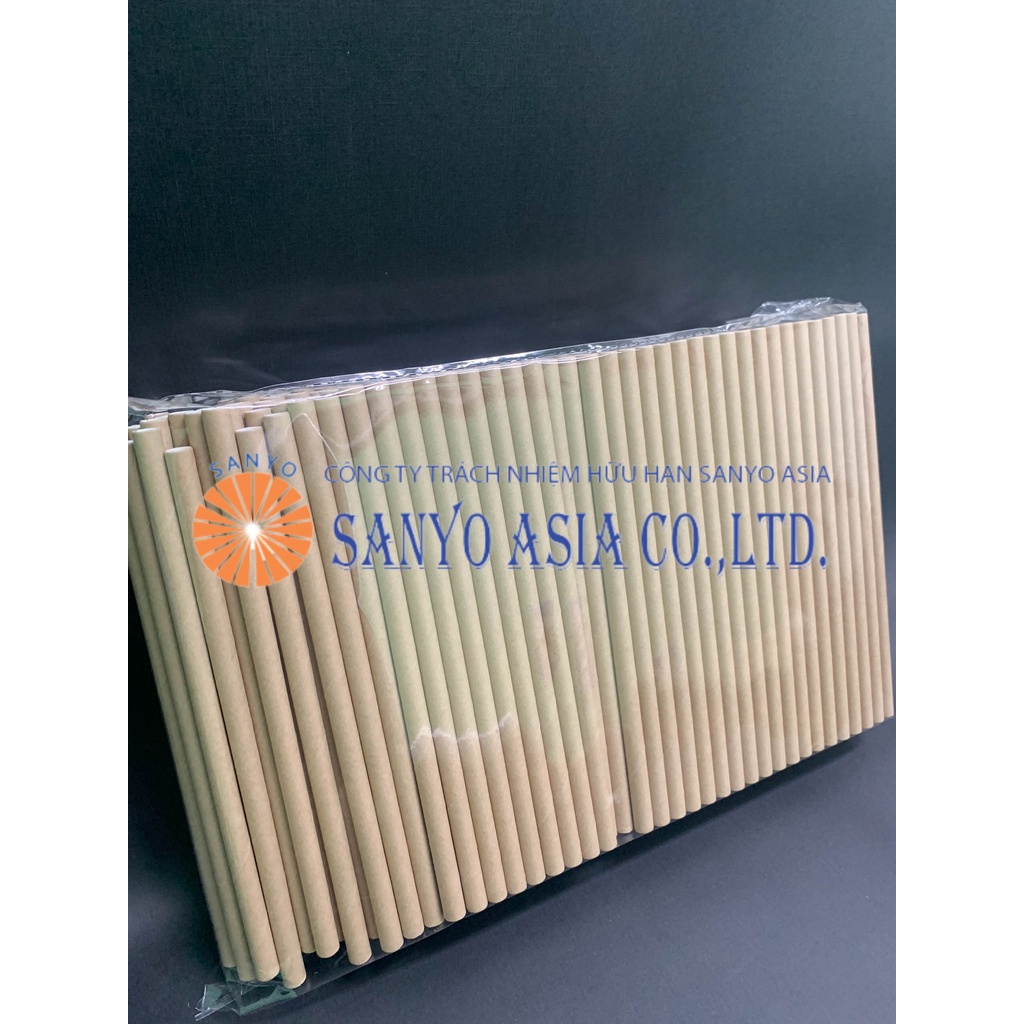 TÚI 500 ỐNG HÚT GIẤY NÂU,TRẮNG - PHI 6 KT:6x197mm
