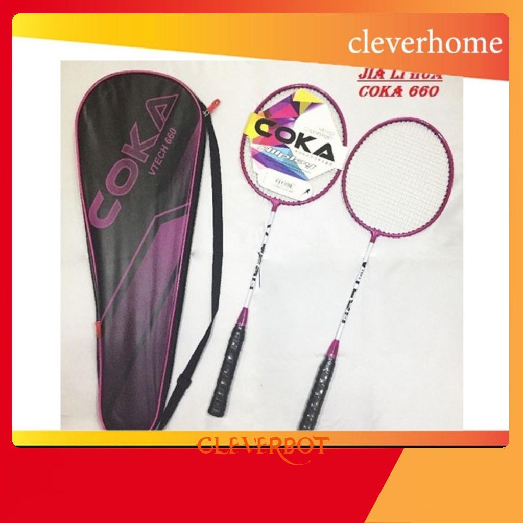  [hot] Bộ 2 vợt cầu lông cao cấp COKA 660 | Vợt cầu lông thi đấu 