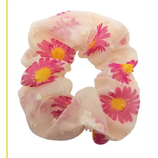Scrunchies hoa cúc nhiều màu (dây buộc tóc vải hót trend)