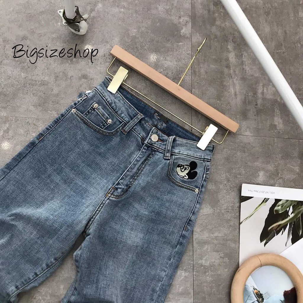 [Mã SKAMFSW175 giảm 10K đơn 50K] (50-95kg) Quần jean Mickey bigsize hợp thời trang,style trẻ trung năng động
