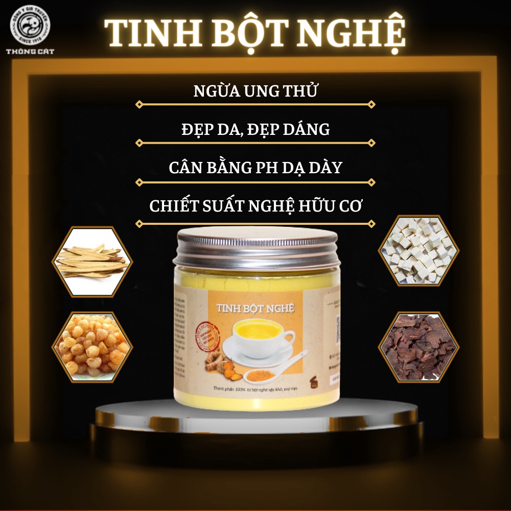 Tinh bột nghệ - Đông y gia truyền Thông Cát since1918 -  Tinh bột nghệ nguyên chất Hỗ trợ các vấn đề dạ dày