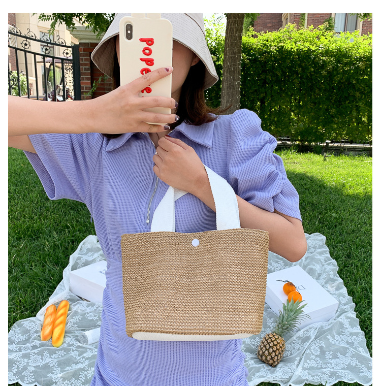 Túi Xách Đan Lát Thiết Kế Xinh Xắn Cho Nữ