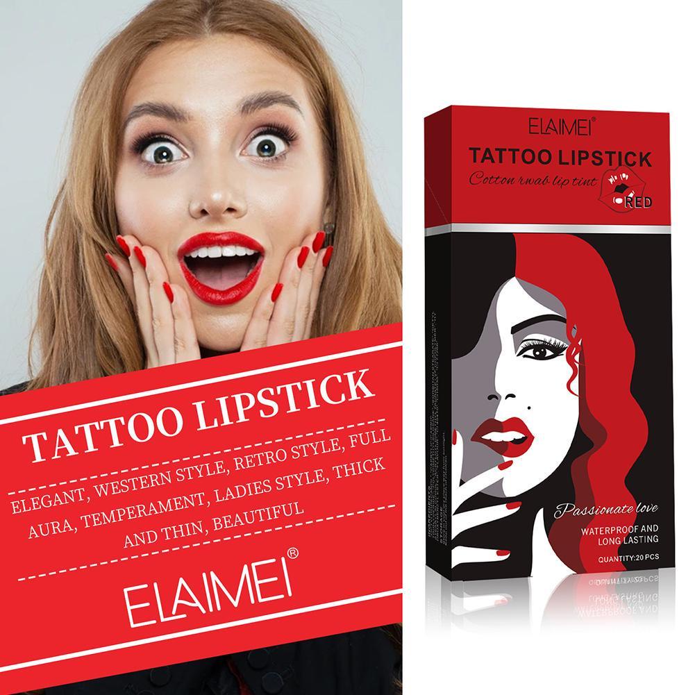 Hộp 20 Tăm Bông Son Môi J4G5 Hình Điếu Thuốc