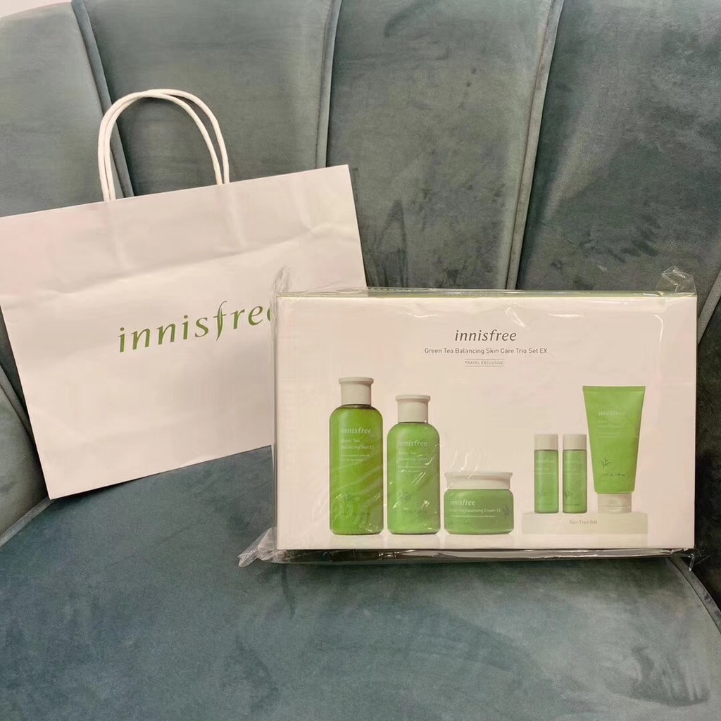 phuong9hn BỘ DƯỠNG TRÀ XANH 6 MÓN INNISFREE GREEN TEA BALANCING SPECIAL SKIN CARE EX 2020 ma20s