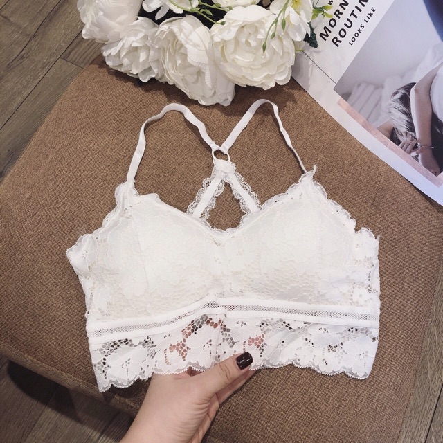 Hàng cao cấp - Áo bra ren hoa đệm bàn tay nâng ngực MS1013