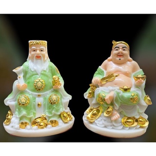 Tượng thần tài thổ địa đá cao 16cm