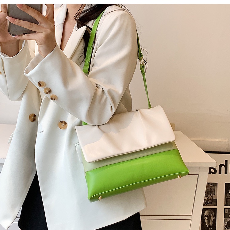 Túi Đeo Chéo Vai Màu Sắc Tương Phản Chất Lượng Cao Thời Trang Cho Nữ