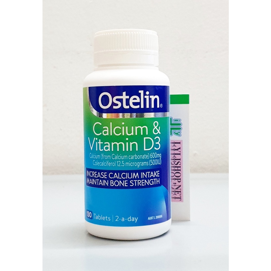 Date 7/2025 - Viên uống Ostelin Calcium & Vitamin D3 cho bà bầu chai 130 viên của Úc