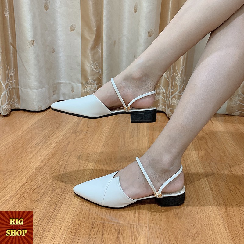 [ẢNH THẬT] SANDAL MŨI NHỌN RIGSHOP DA MỀM QUAI ĐÔI - 2 KIỂU DÁNG - A6