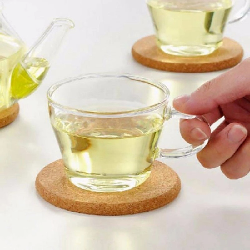Bộ 6 Miếng Lót Ly Chống Trượt Bằng Gỗ