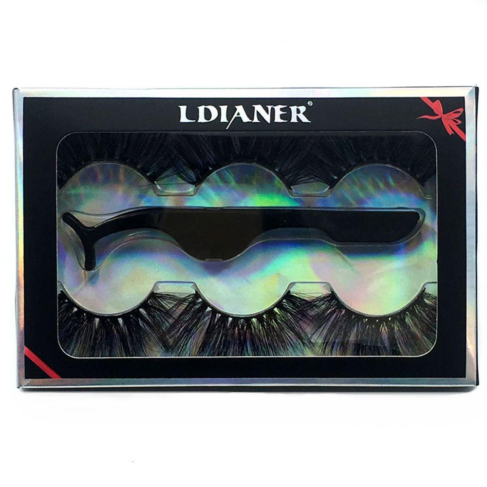 Set 3 Cặp Lông Mi Giả MIH SKONHED Kèm Nhíp 8D Trang Điểm Mắt Cho Nữ