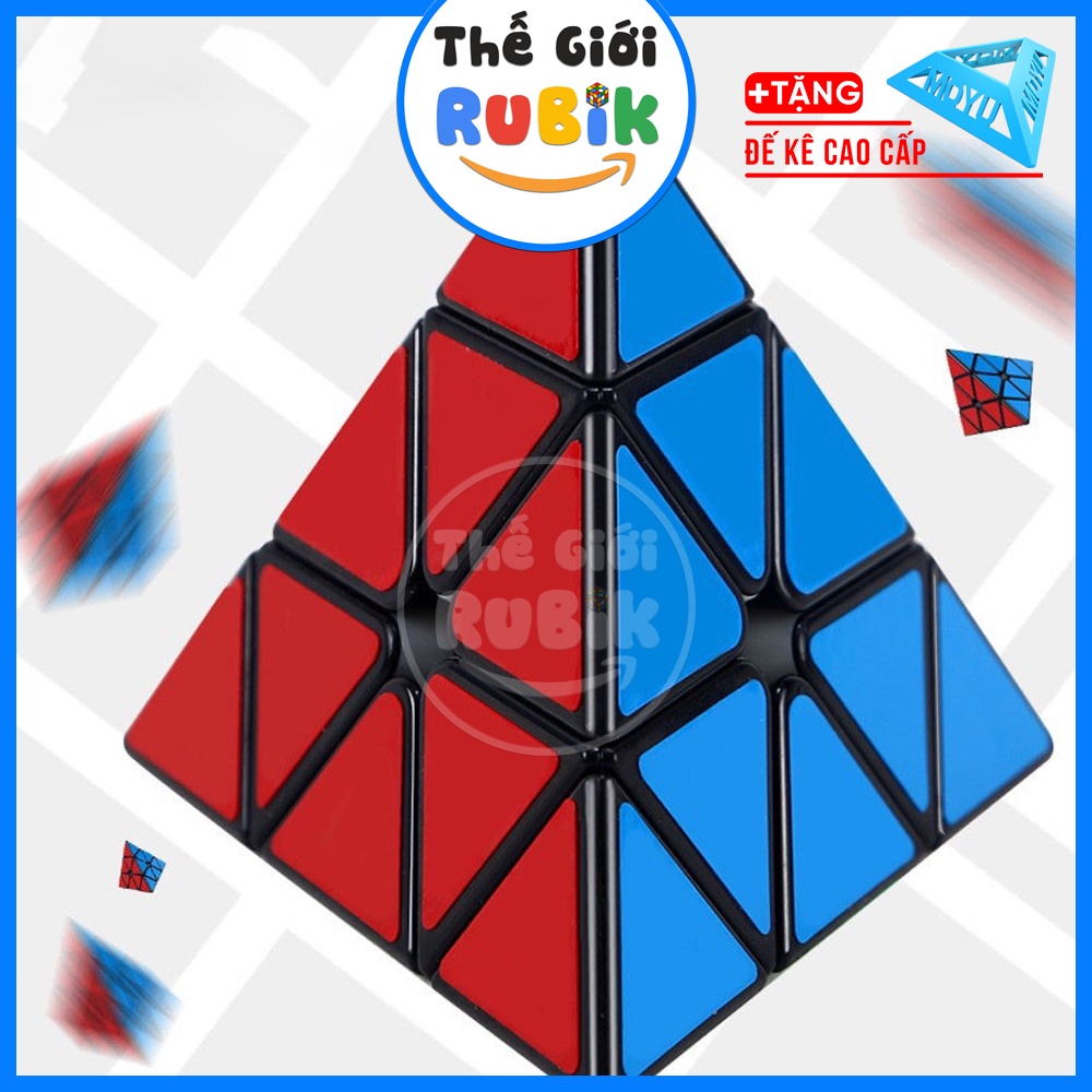 Rubik Pyraminx 3x3 MoYu TẶNG ĐẾ KÊ - Rubic Tam Giác Kim Tự Tháp Xoay Trơn Mượt Chất Lượng Cao Giá Rẻ | Thế Giới Rubik