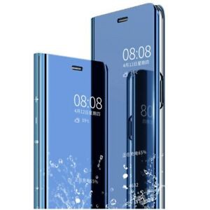 Ốp Bao Nắp Gập Tráng Gương Trong Suốt Kèm Giá Đỡ Đứng Sang Trọng Cho Samsung Galaxy A60 A7 2018 A70 A80 / A90 A8 Star A9 2018 Ốp