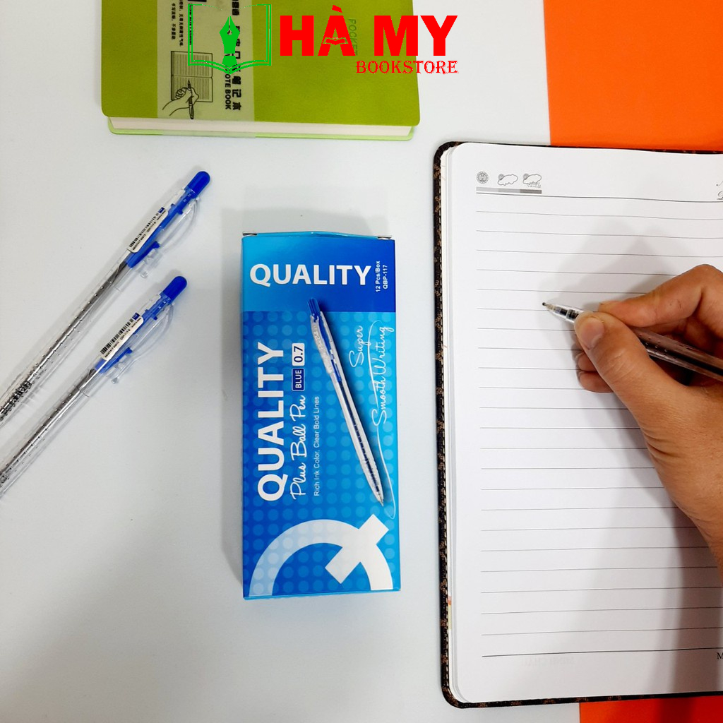 Bút Bi Quality QBP-117 0.7mm (Mực Xanh) - Nhà sách Hà My