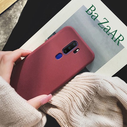 Ốp điện thoại TPU mềm màu đá sa thạch nhám cho OPPO A9 2020 A5 2020