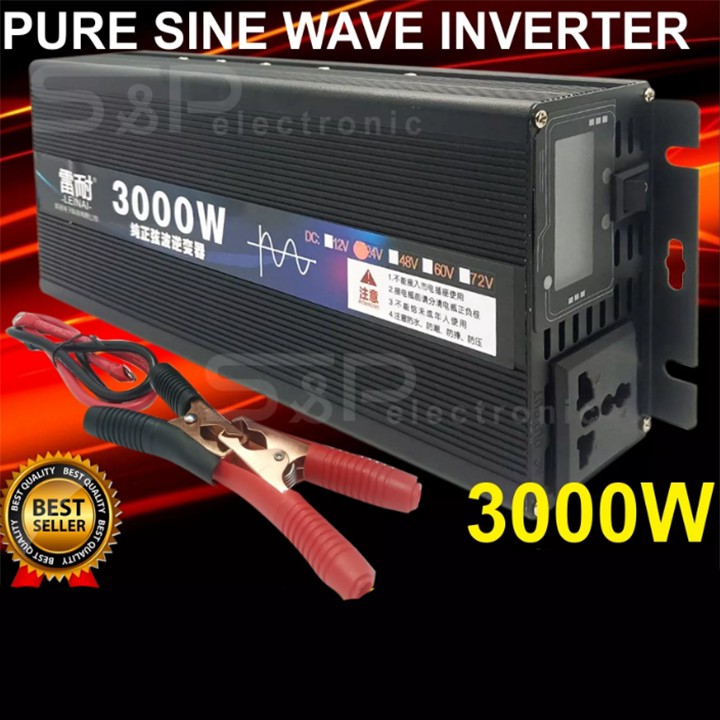 [Mã 155ELSALE giảm 7% đơn 300K] Bộ Đổi Nguồn 3000W sin chuẩn 12v