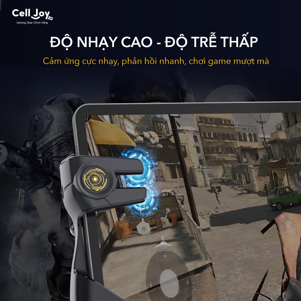 Tay cầm chơi game cho ipad máy tính bảng Auto 6 ngón cực nhạy MEMO AK-PAD 8K tay cầm pubg mobile, call of duty mobile