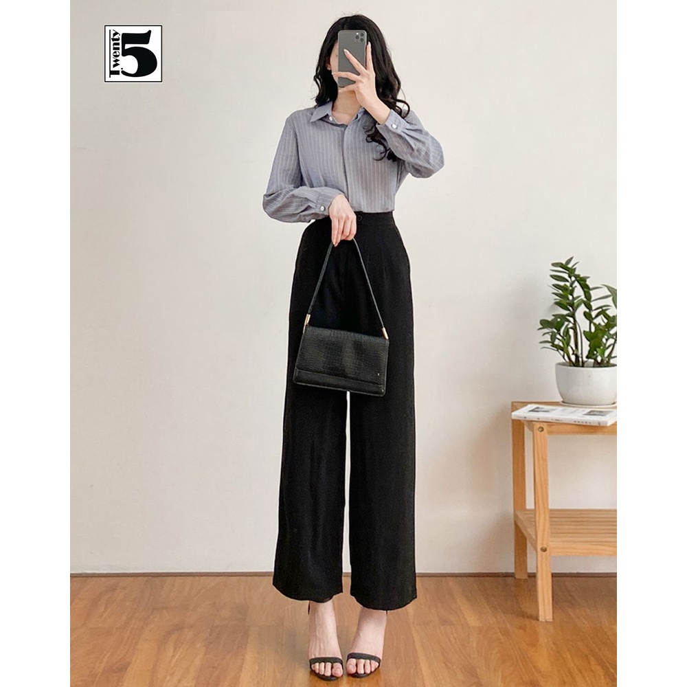 Quần suông công sở nữ ống rộng Twentyfive NN61
