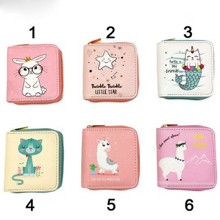 Bóp ví ngắn nữ cartoon họa tiết hoạt hình động vật thỏ ngọc cute dễ thương - Link 9 - Monkeyshop078