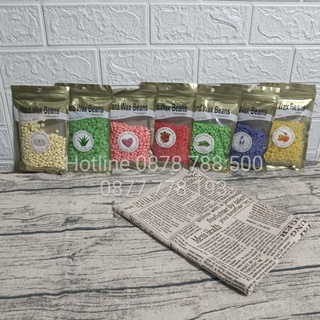 Sáp wax sáp wax lông nóng dang hạt đậu 100g co que go lay sap kem theo