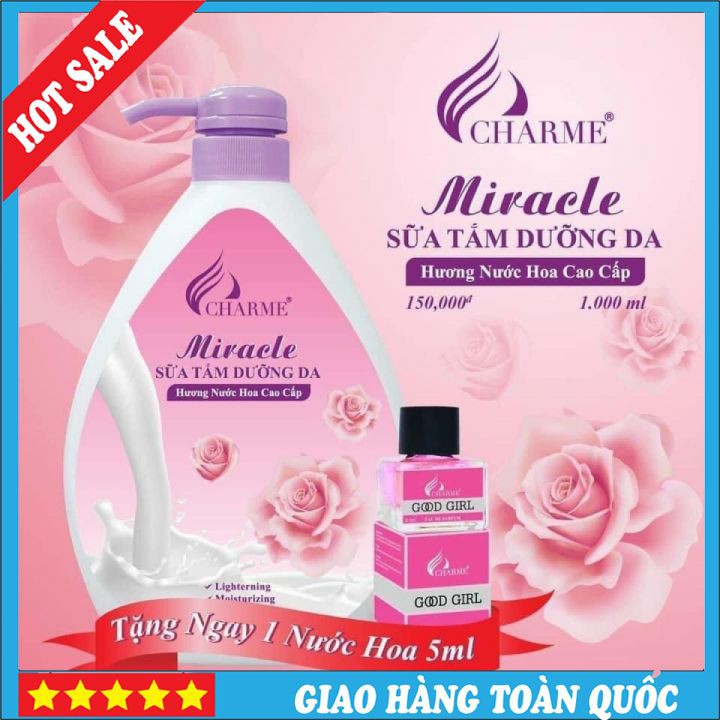 Sữa Tắm Nước Hoa Miracle 1000ml Cho Nữ Tặng Nước Hoa Mini