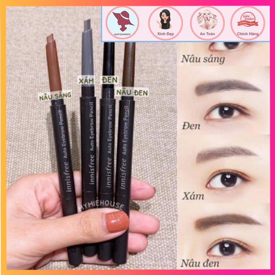 (Mẫu mới) Chì kẻ mày ngang Innisfree Auto Eyebrow Pencil