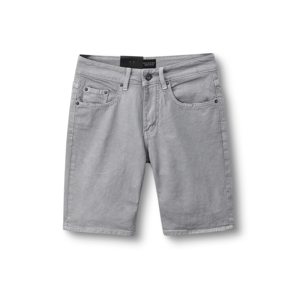 Quần short bò jean nam HEBOZ Color 5M nhiều màu trơn basic chất denim cao cấp co giãn nhẹ chuẩn form slim fit - 00000976