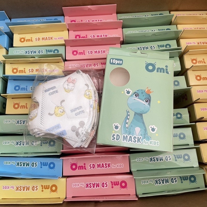 Khẩu trang trẻ em Omi 5D cao cấp dành cho bé từ 1-5 tuổi