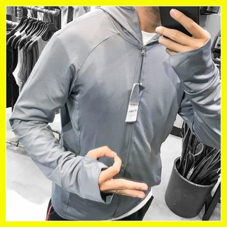 Áo chống nắng nam màu xám tối chất vải chống nhăn dáng ôm phù hợp cho cả nam và nữ