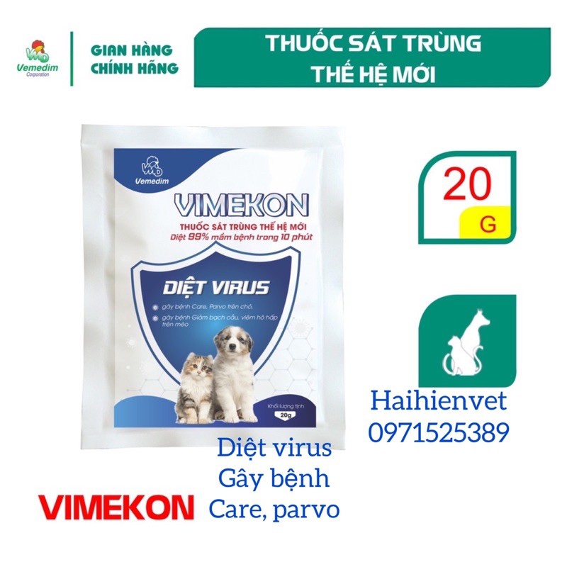 Vimekon - sát trùng chuồng trại, phòng khám nuôi chó mèo