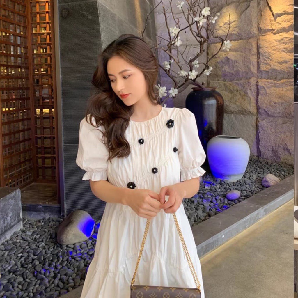 Váy Bầu cao cấp chất lụa hàn mặc đi làm đi chơi đều đc free size 43~68kg