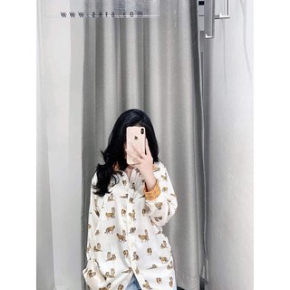 Mh bán sỉ áo sơ mi zr màu trắng phối cổ vàng cho nữ