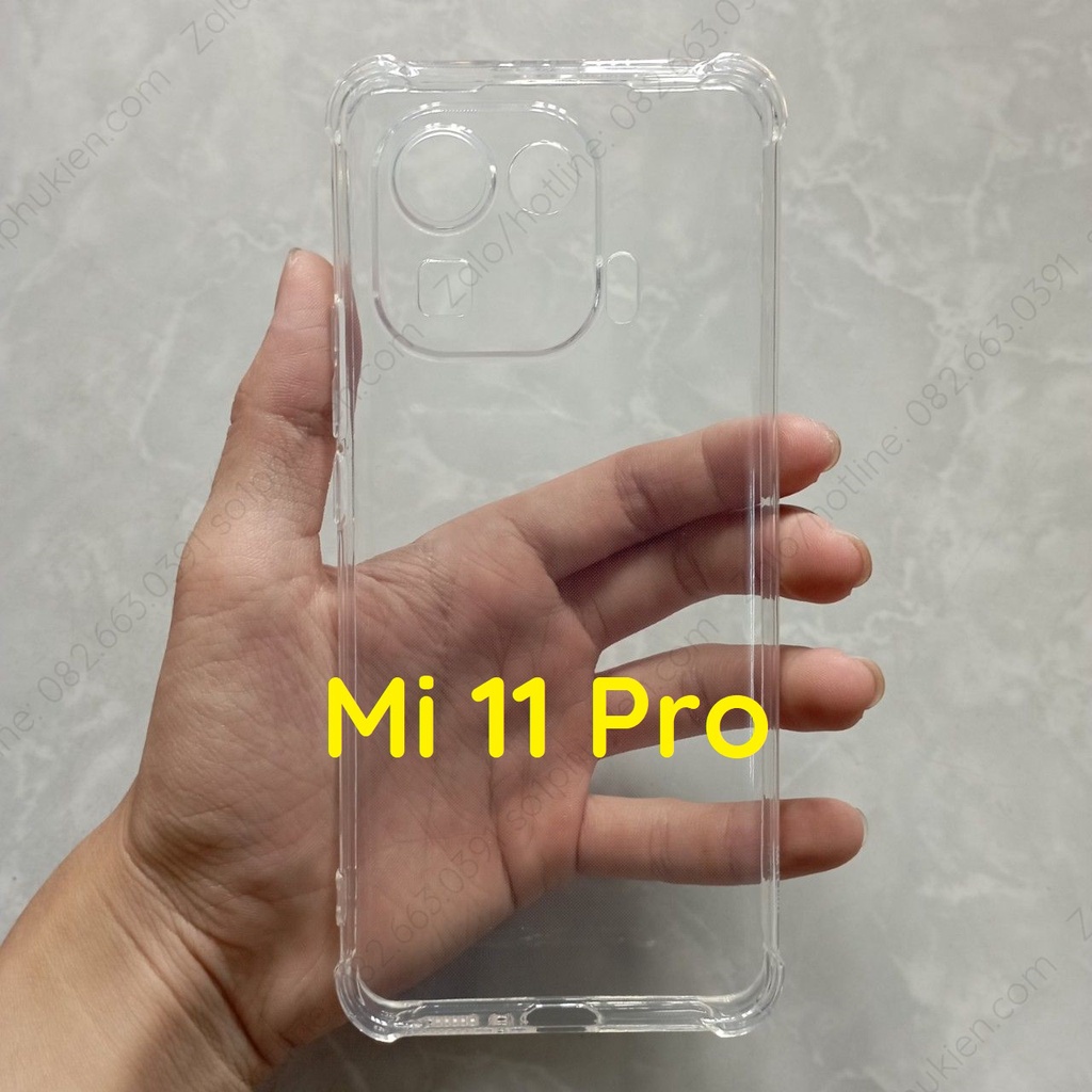 Ốp lưng Xiaomi Mi 11 Pro / Mi 11 Ultra dẻo trong chống sốc bảo vệ cam bền đẹp