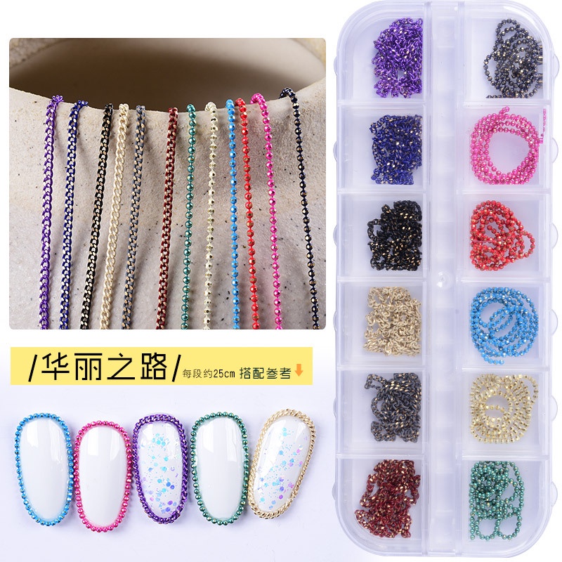 Dây xích nail_dây xích bi nail _phụ kiện nail