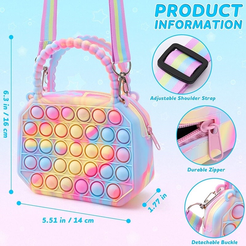 Túi pop it bong bóng vuông