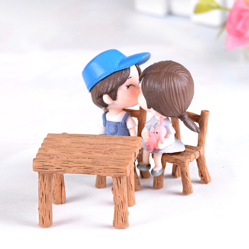 Set 3 Đồ trang trí Bàn Ghế Mini Trang Trí Tiểu Cảnh