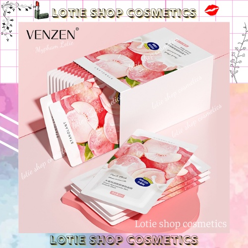 Mặt Nạ Đào VENZEN Dưỡng Trắng Trẻ Hóa Da Chính Hãng