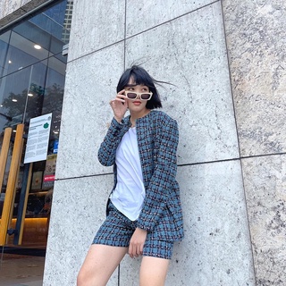 Bonjour Official | Set đồ tweed ngắn xanh Last Friday