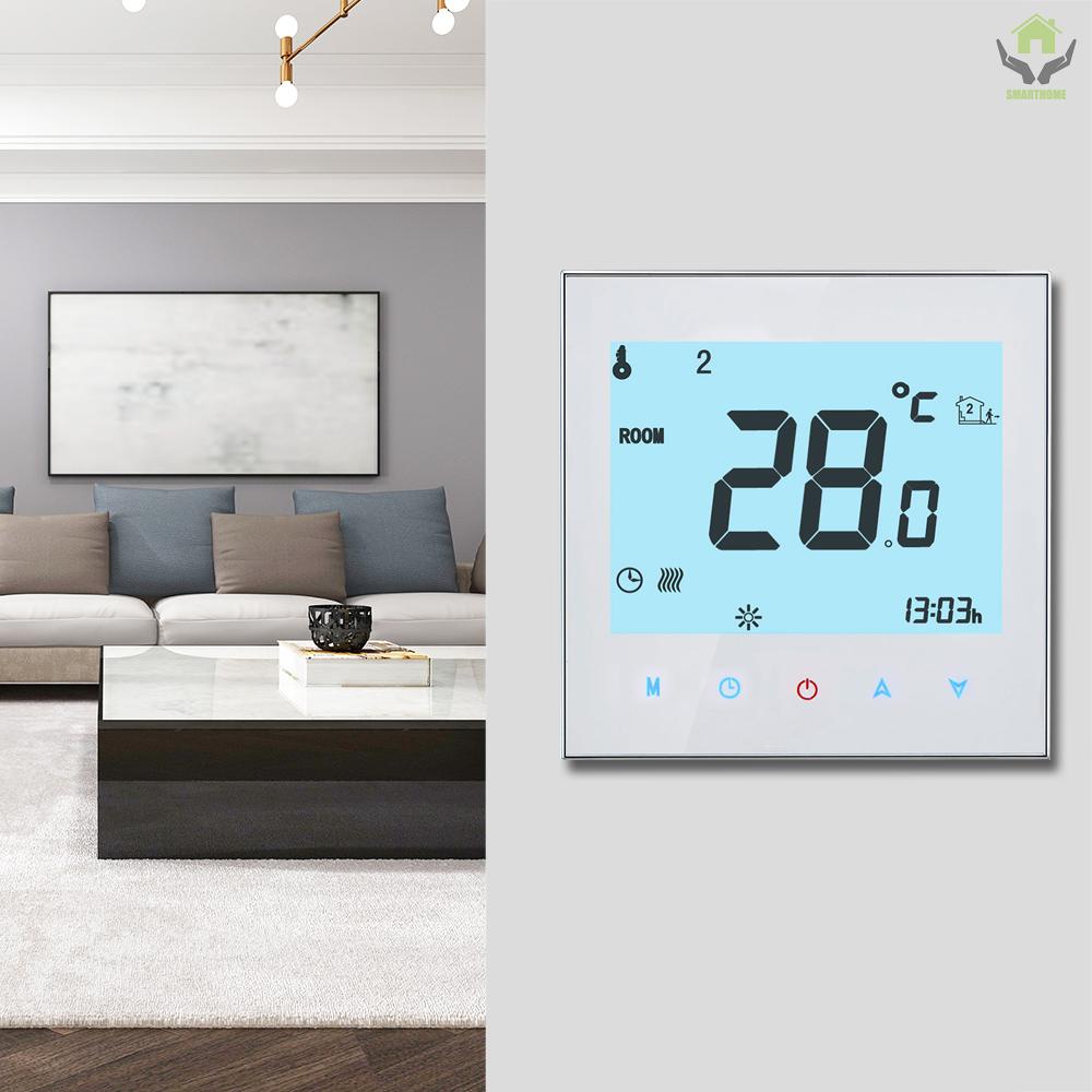 THP1000-WHPW Water Heating Thermostat Smart WiFi Digital Temperature Controller Tuya/SmartLife APP Control Backlit LCD Display Programmable Voice Control Compatible with Amazon Echo/Google Home/Tmall Genie/IFTTT 3A AC95-240V