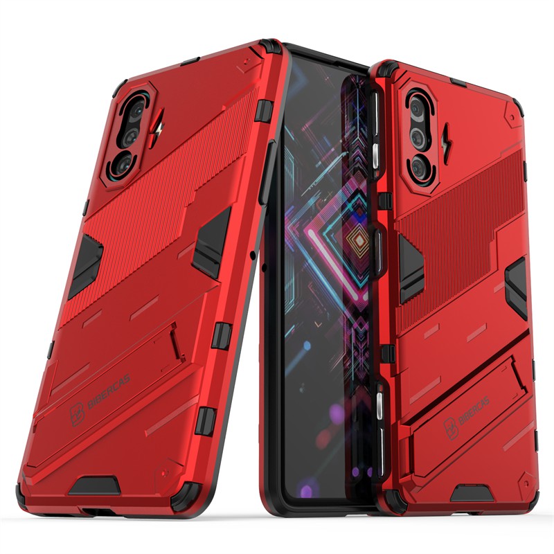 Xiaomi Redmi K40 Gaming Phone Case Xiaomi Redmi K40 K30 Pro Casing Punk Kickstand Back Armor Hard Cover