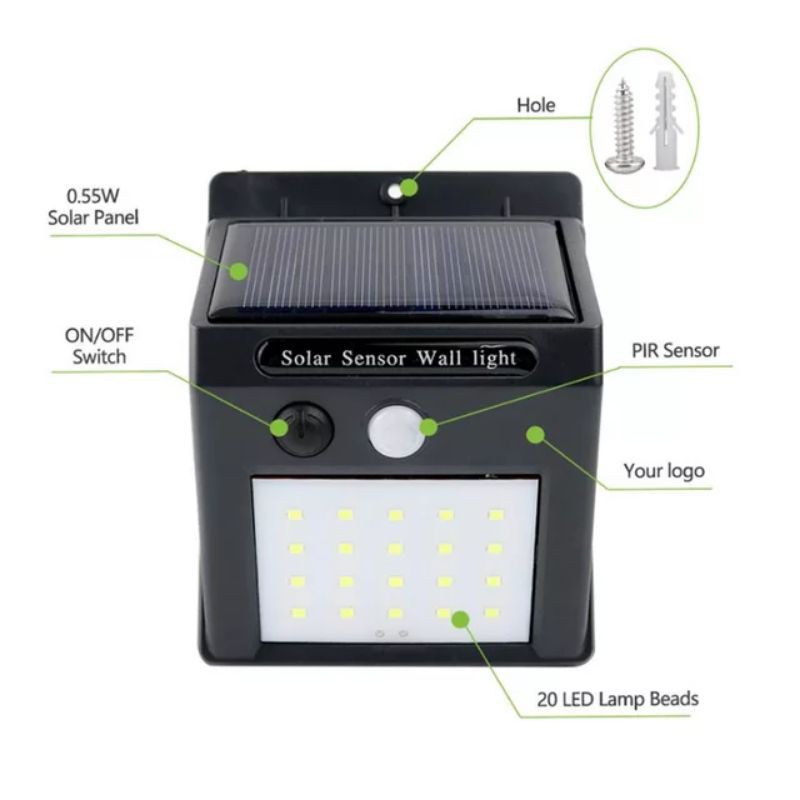 [Giá sỉ] Đèn cảm biến hồng ngoại năng lượng mặt trời #Solar Motion Sensor Light