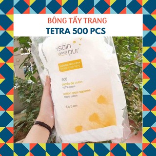 Bông tẩy trang TETRA 600 miếng, 500 miếng hàng Pháp date 2026.