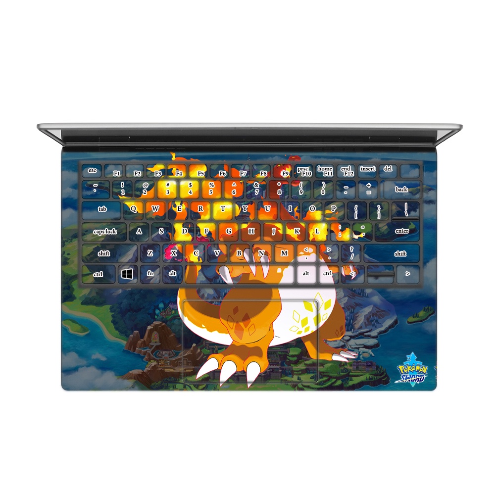 Skin Laptop In Hình Pokemon Charizard Dành Cho Các Dòng Máy Dell Hp Asus Msi Acer Lenovo Macbook Theo Yêu Cầu
