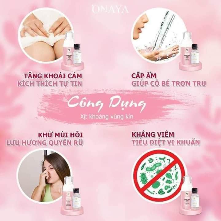 XỊT KHOÁNG VÙNG KÍN ONAYA XANH HỒNG 60ML