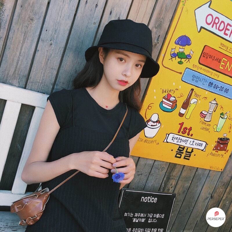 Mũ bucket vành cụp cao cấp basic phong cách Ulzzang Unisex - Ekiu Shop