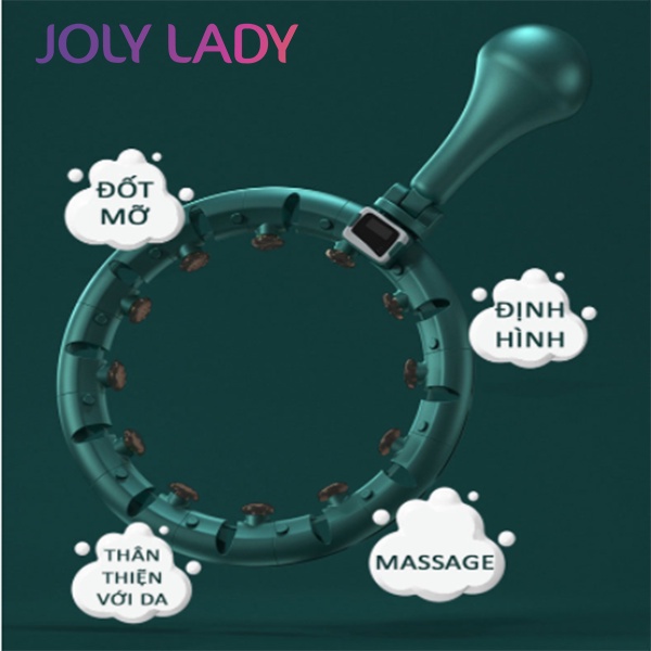 Vòng lắc Hulahop giảm mỡ eo hiệu quả, vòng lắc thông minh massage bụng Joly Lady