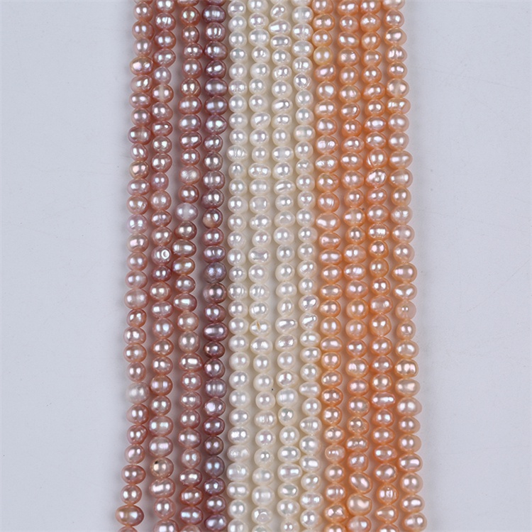 Dây Ngọc Trai Giả Hình Khoai Tây Dành Cho Làm Trang Sức 4-5mm