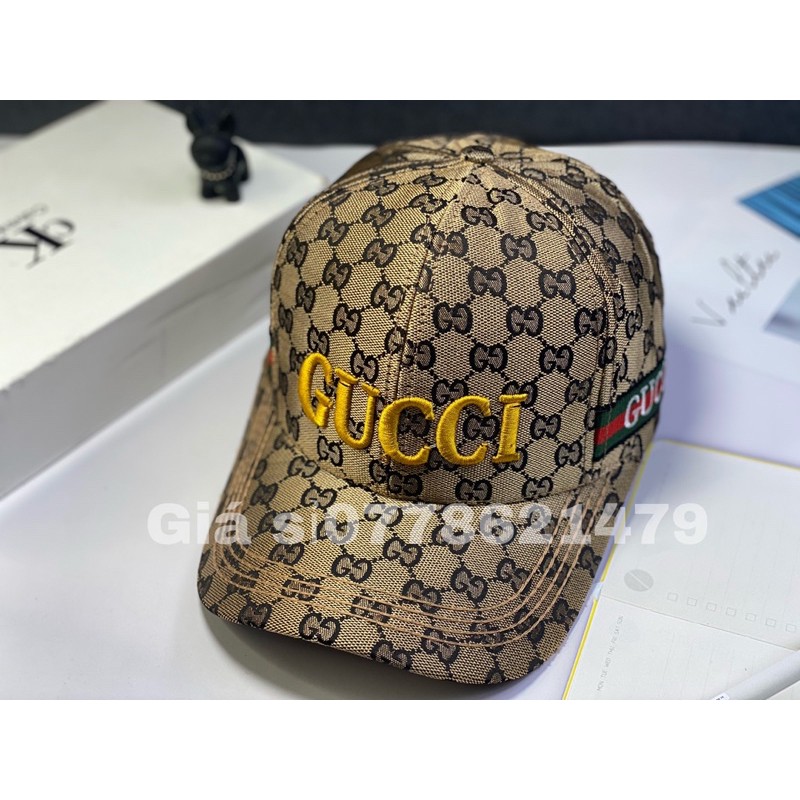 Nón kết lưỡi trai in gg thêu chữ hông thời trang nam nữ